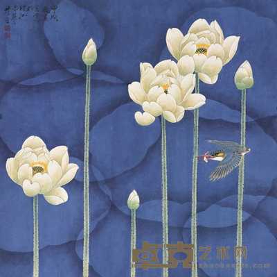 周彦生 甲戌（1994）年作 花鸟 镜心 66×66cm